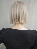 【GEEKS渋谷】ホワイトブリーチ/冬カラー/20代30代/ミニマルボブ