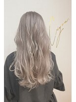 シヨン(ciyon.) ホワイトミルクティーグレージュ☆透明感ハイトーン韓国ロング