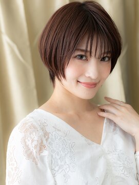 カバーヘア ブリス 戸田公園西口店(COVER HAIR bliss) グレージュ小顔シャギーカットクールショートX戸田公園30代40代