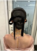 【池袋】結婚式 ヘアセット カチモリ タイトヘア　アレンジ