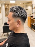 ホワイトメッシュ×ツイスパフェード