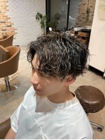 Spec Holder 藤井寺 Men's salon 【メンズカット/メンズパーマ/ツイストスパイラル】&nbsp;波巻きパーマ×ハイライト　ツイストスパイラルパーマ　メッシュ