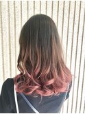 派手髪!ピンクグラデーションカラー