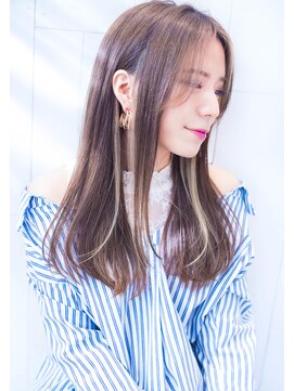 ルーヴル 西宮北口(Louvre) 【カーキベージュ☆オリーブアッシュ】抜け感インナーカラー