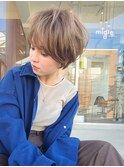 グレージュ×マッシュショートこなれヘア 野村恵子