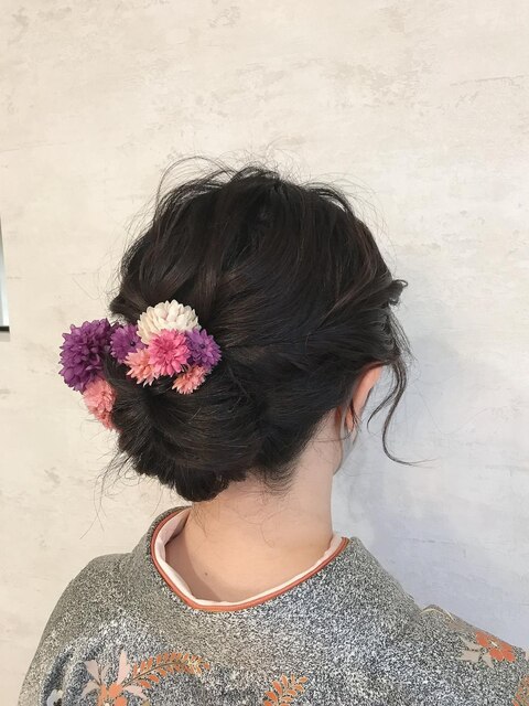 卒業式×ボブヘアアレンジ