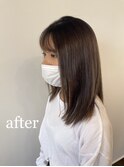 縮毛矯正　 after サイド　ハイライト