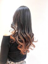 シモキタジャムズ&nbsp;オレンジベージュ＊ケアブリーチ/裾カラー/フリンジカラー