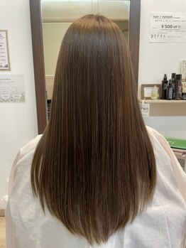 《ナチュラルな仕上がり♪理想のストレートヘアへ》ボリューム・クセをしっかり伸ばし、扱いやすい美髪へ＊