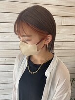 デコヘアー キートス(DECO HAIR kiitos)&nbsp;インナーカラー/ショートボブ×オレンジフェイスフレーミング