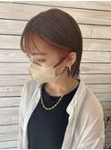 インナーカラー/ショートボブ×オレンジフェイスフレーミング