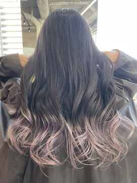 ジエクト カナウ(The Ect canow) 裾カラー/ホワイトラベンダー/グラデーションカラー