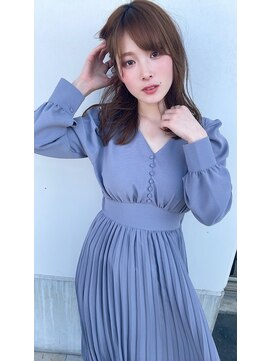 トゥーリ 藤崎店(tuuli) 大人女性◆艶レイヤー前髪ピンクベージュ 髪質改善 縮毛矯正