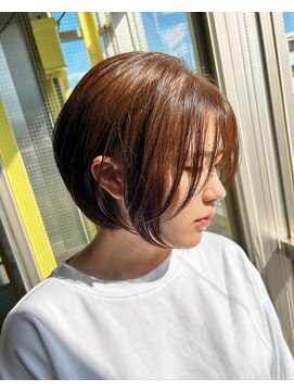 ガルボ ヘアー(garbo hair) ハイトーンショートカットナチュラルブラウン10代20代