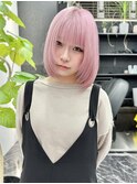 韓国風《ペールピンク》ハイトーン/ケアブリーチ/ダブルカラー