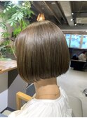 髪質改善×切りっぱなしボブ×オリーブカラー♪