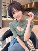 10代20代30代丸み大人可愛いひし形束間ショートボブ