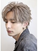 韓国マッシュフェザーパーマコンマバングセンターパートウルフ