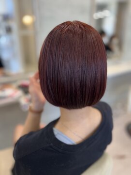 シャルムヘアー(charme hair) 黒髪からのワインレッド