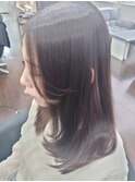 20代髪質改善韓国前髪シースルーレイヤーカット顔周り