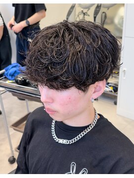 オーシャントーキョー 仙台(OCEAN TOKYO) シャドウパーマ波巻きスパイラルマッシュツーブロック無造作