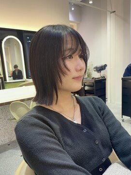 ロンド メリー 大宮(Lond merry) 暗めカラー/姫カットレイヤー/マロンベージュ/くすみベージュ