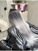 ホワイトシルバーバレイヤージュ