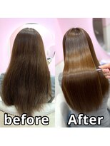 アディション 新宿(ADITION)&nbsp;韓国ブラウン×縮毛矯正髪質改善で美髪へ/髪質改善/新宿k