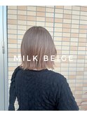 ブリーチでつくる透けミルクベージュ