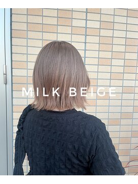 ヘアメイク アリエス 岩切店(HAIR MAKE aries) ブリーチでつくる透けミルクベージュ