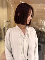マイル 渋谷(mile)&nbsp;顎ラインボブ×カシスカラー