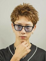 オーシャントーキョー 大阪(OCEAN TOKYO)&nbsp;ハイライトミルクティーベージュツーブロックメンズマッシュ