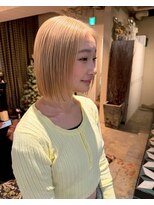 グッドフェローズ キタホリエ(GoodFellas kitahorie)&nbsp;ナチュラルブリーチボブで透明感アップレイヤーハイトーン艶感