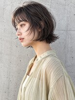 ルシード スタイル サーヴ(LUCIDO STYLE SERVE) マッシュショート×シースルーバング×ブラウンカラー