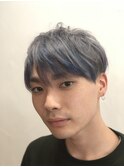 MEN’S HAIR/ブルーブラック/フェザーパーマ/大宮/大宮駅/men's