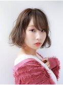 流しバング ゆるふわ 切りっぱなしボブ★★