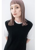 《Utoo e's つくば美容室 》ほんのり秋を感じるペールピンク