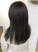 ストレート/艶髪/ハイライト/くすみ系カラー
