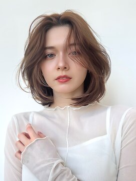 アフロートリノ(AFLOAT Leino) 【修】20代30代40代◎透明感カラー×韓国切りぱなしボブ