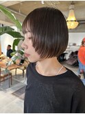大人可愛いマッシュボブショートボブ顔まわりカットレイヤーボブ