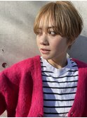 マッシュショート/ミルクティーベージュ/髪質改善