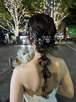 花嫁ヘア　前撮りヘア　ウェディング　ブライダル　編みおろし