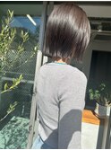 ナチュラル/ボブ/切りっぱなし/
