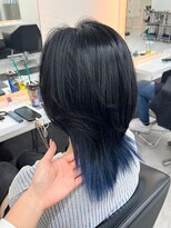 アリープパロット(ALEAP parrot)&nbsp;グラデーション/ブルー/ウルフカット【ALEAP parrot/大西】