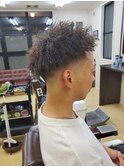 ツイストパーマ×フェードカット