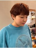 【大前晴奈】アプリコットオレンジ/ショートパーマ