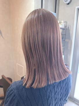 アルレン(Allen) ピンクベージュ【切りっぱなし/宇都宮/ブリーチ】