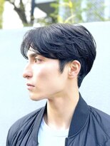 ハレ ヘアサロン(Hale hair salon)&nbsp;Haleニュアンスパーマビジネスマンフェザーパーマブルーブラック