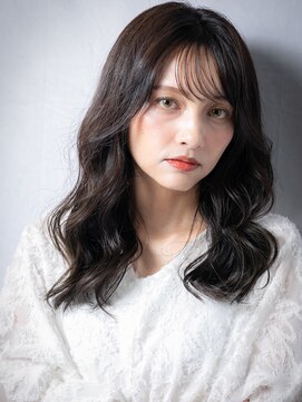 カバーヘア イヴ 戸頭店(COVER HAIR EVE) 大人美人韓国風巻きゆるふわ毛先パーマ黒髪ロングv戸頭30代40代