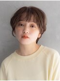 20代30代40代小顔ひし形前下がりショートボブ